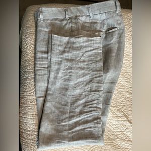 Hiltl light grey linen dress trousers/pants size 48 IT